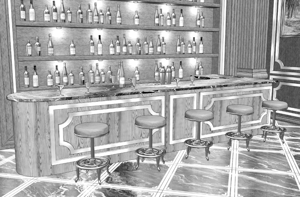 漫画背景　カジノホール08