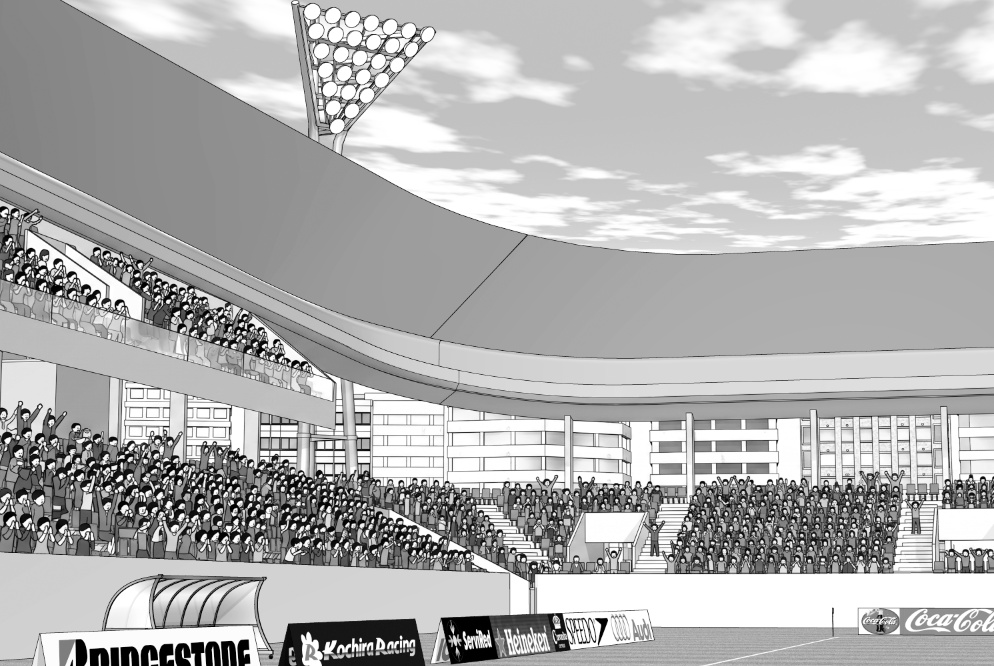 漫画背景　サッカースタジアム11