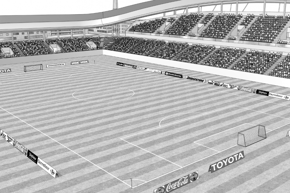 漫画背景　サッカースタジアム13
