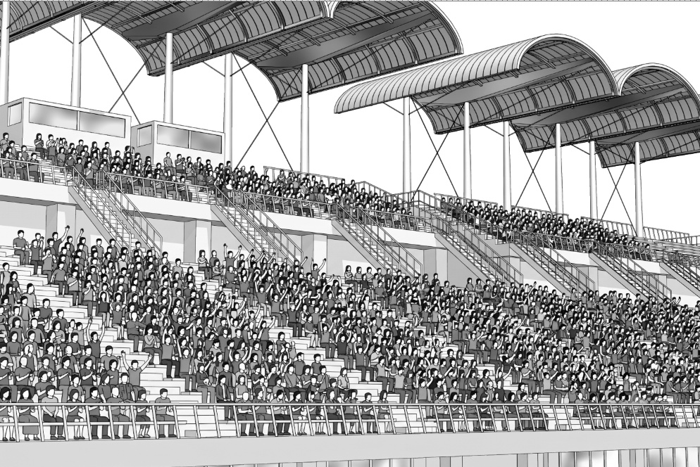 漫画背景　サッカースタジアム15