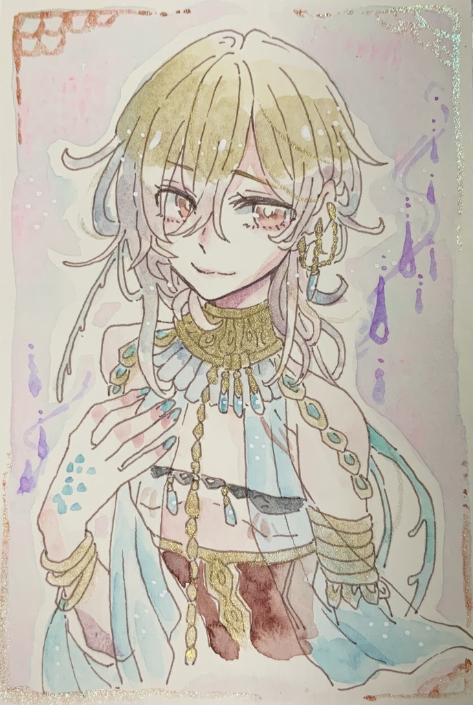 【あんしんパック】ハガキサイズ原画「アメちゃん」