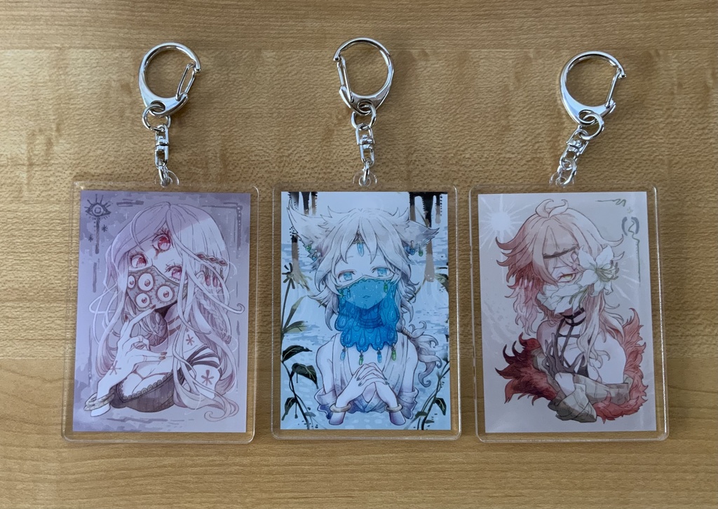 【あんしんパック】アクリルキーホルダー3個セット「ファンタジーマスクシリーズ」