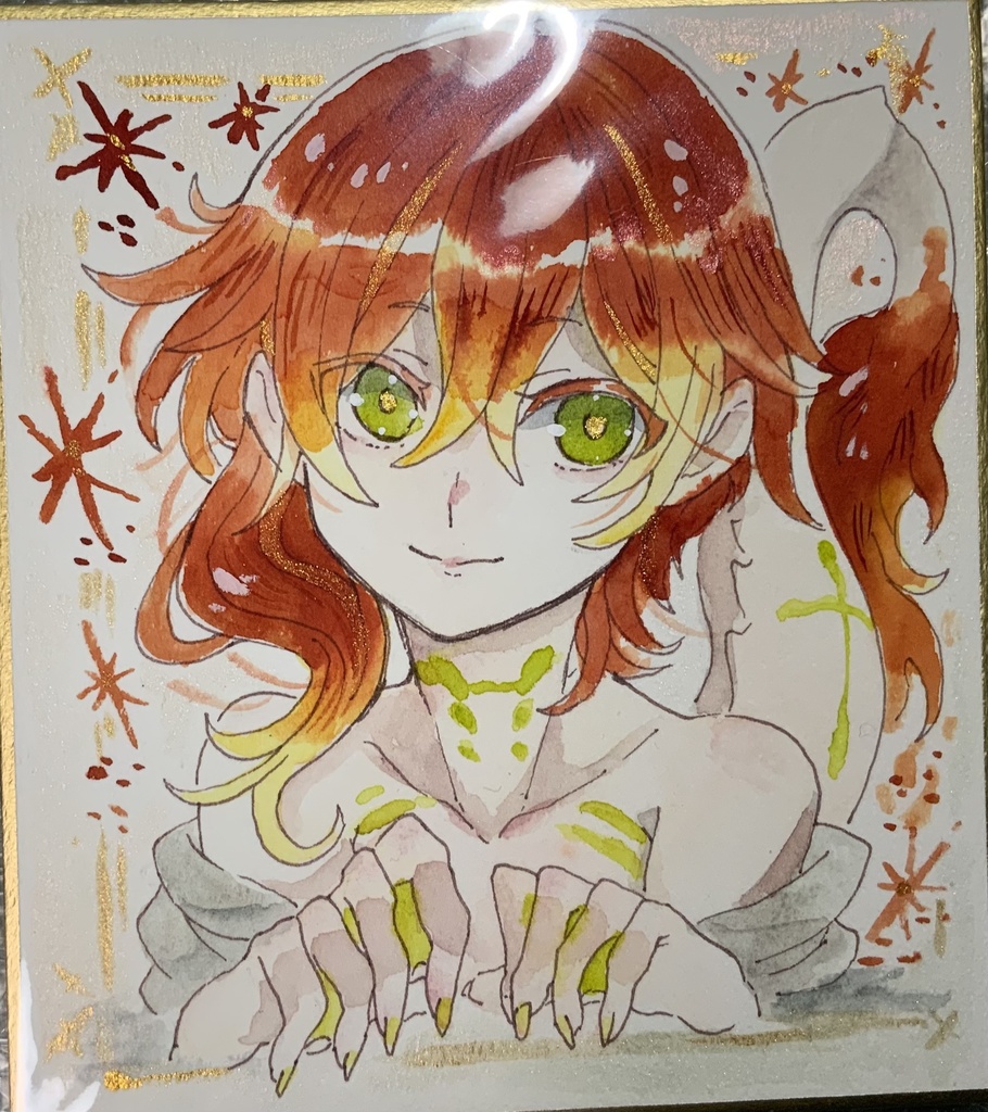 【あんしんパック】色紙「おちゃめなアキホ」