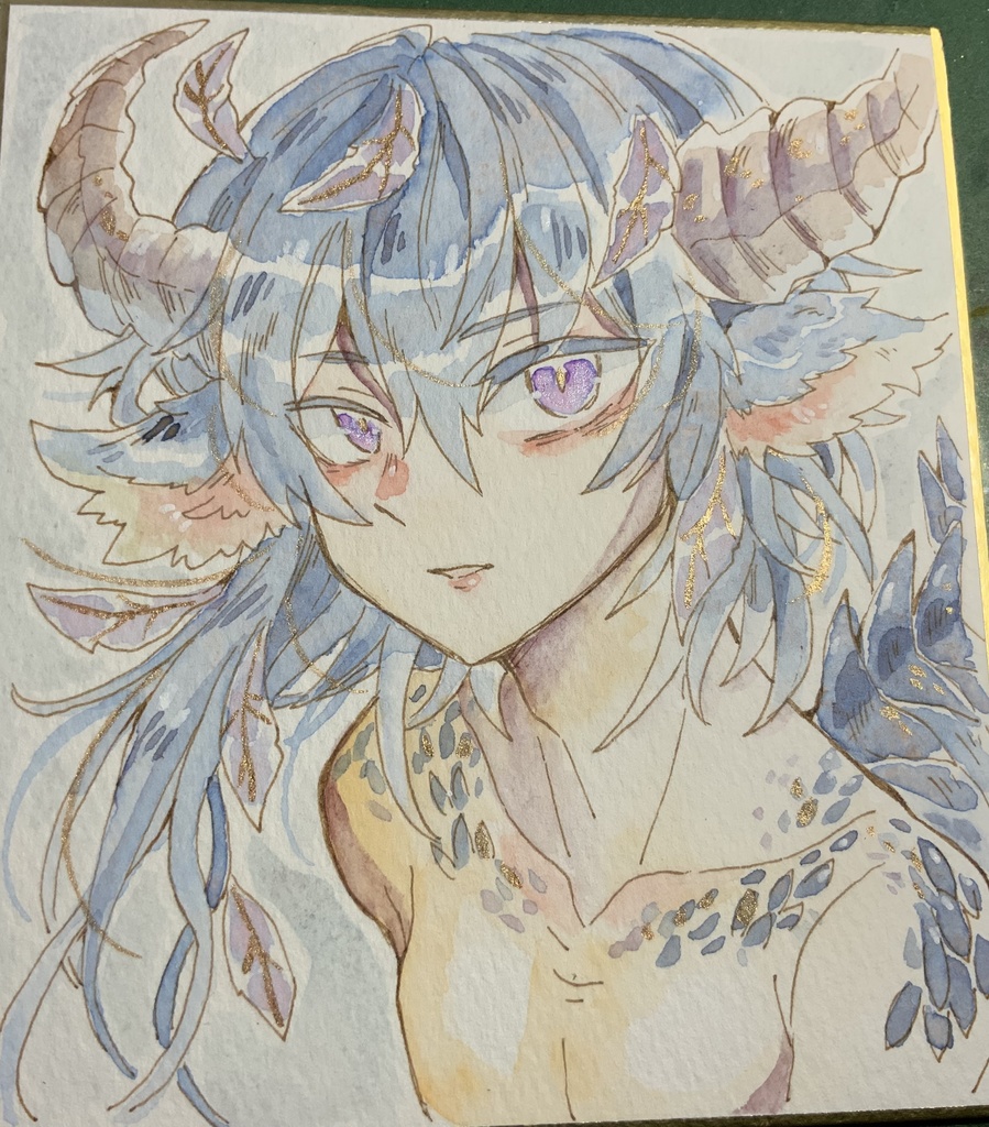 【あんしんパック】色紙「青霧の角獣」