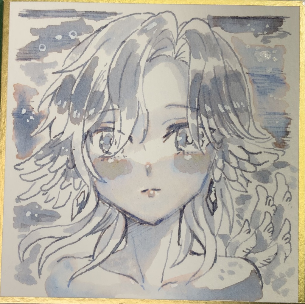 【あんしんパック】豆色紙「片羽根の小鳥」