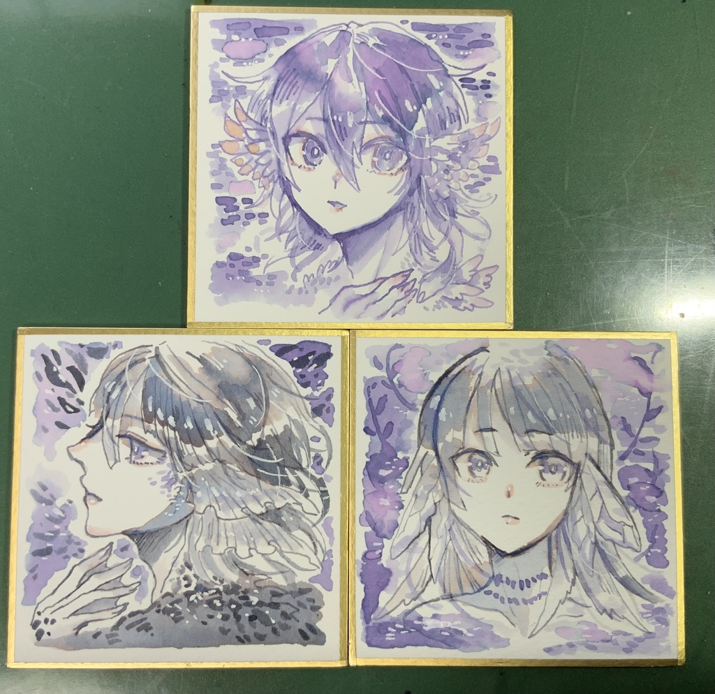 【あんしんパック】豆色紙3点セット(紫)