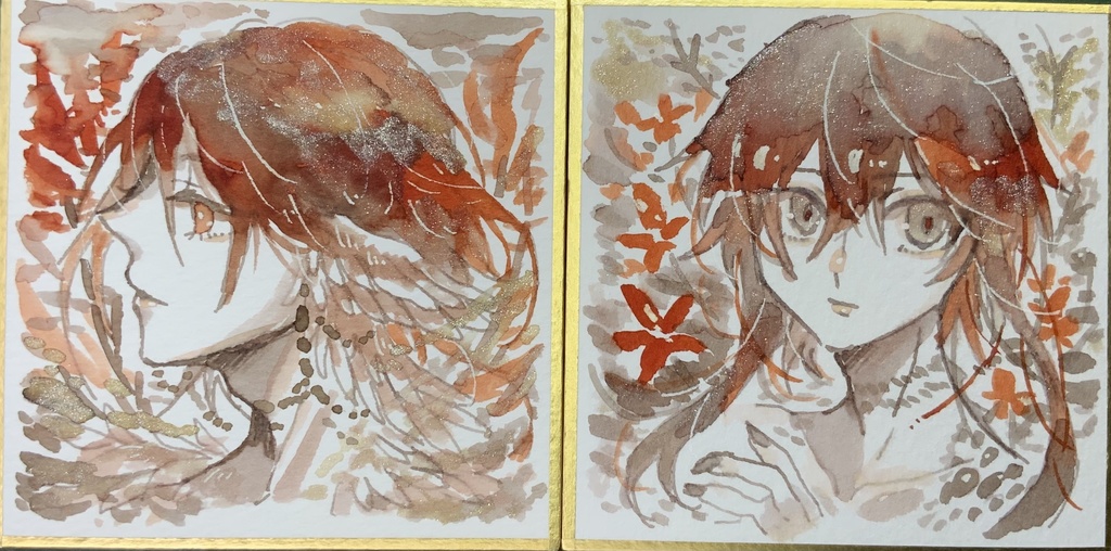 【あんしんパック】豆色紙2点セット（紅）