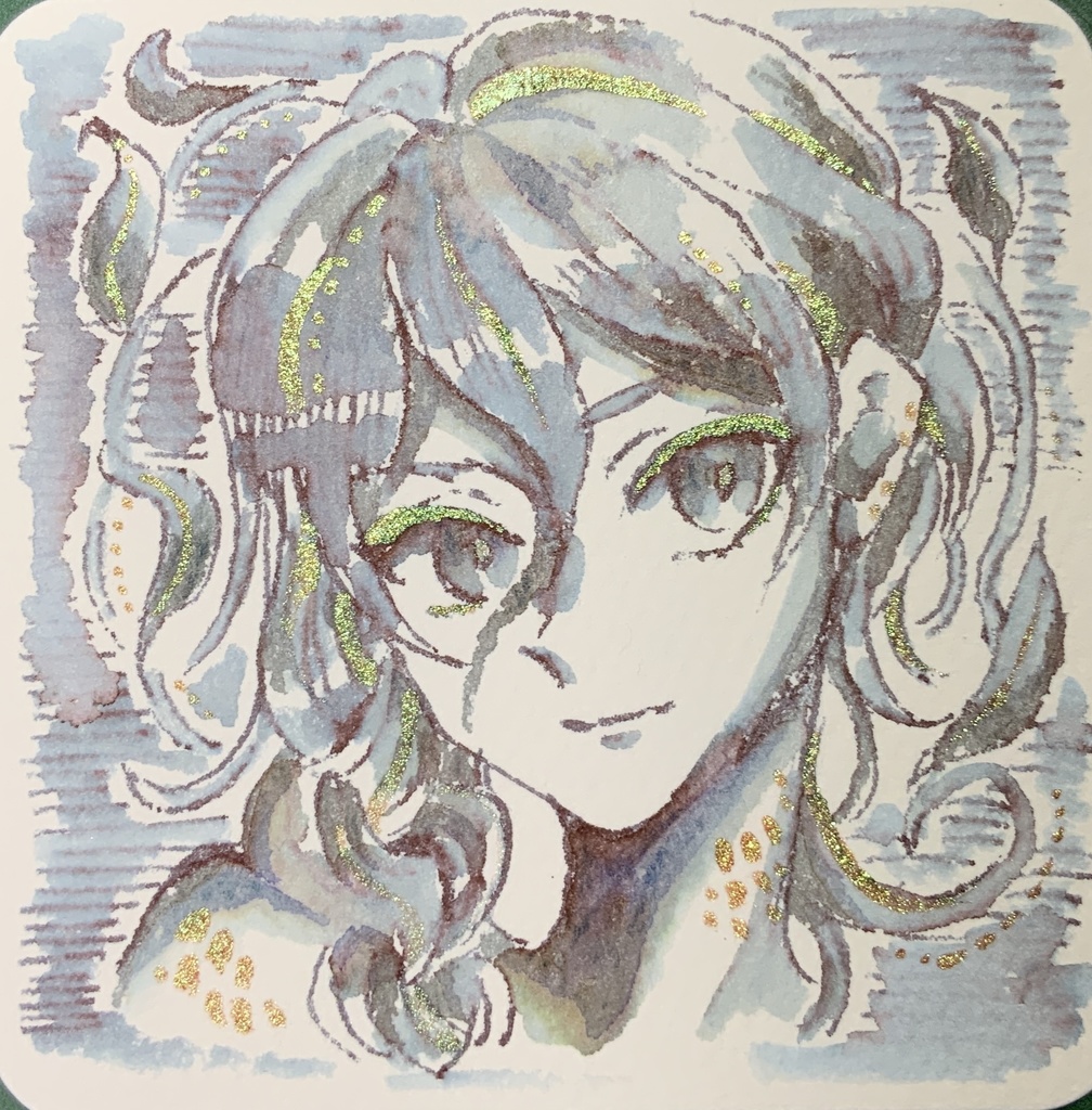 【あんしんパック】てのひらペーパーインクアート原画2枚セット