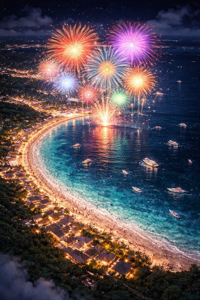 上空からの花火