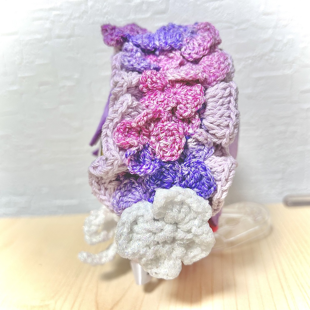 にじまるっと にじさんじ ヘッドドレス 紫陽花 編み物 ハンドメイド