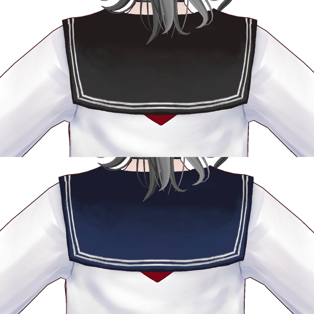 【本体3色】VRoid正式版 衣装 クロップドセーラー Cropped Sailor