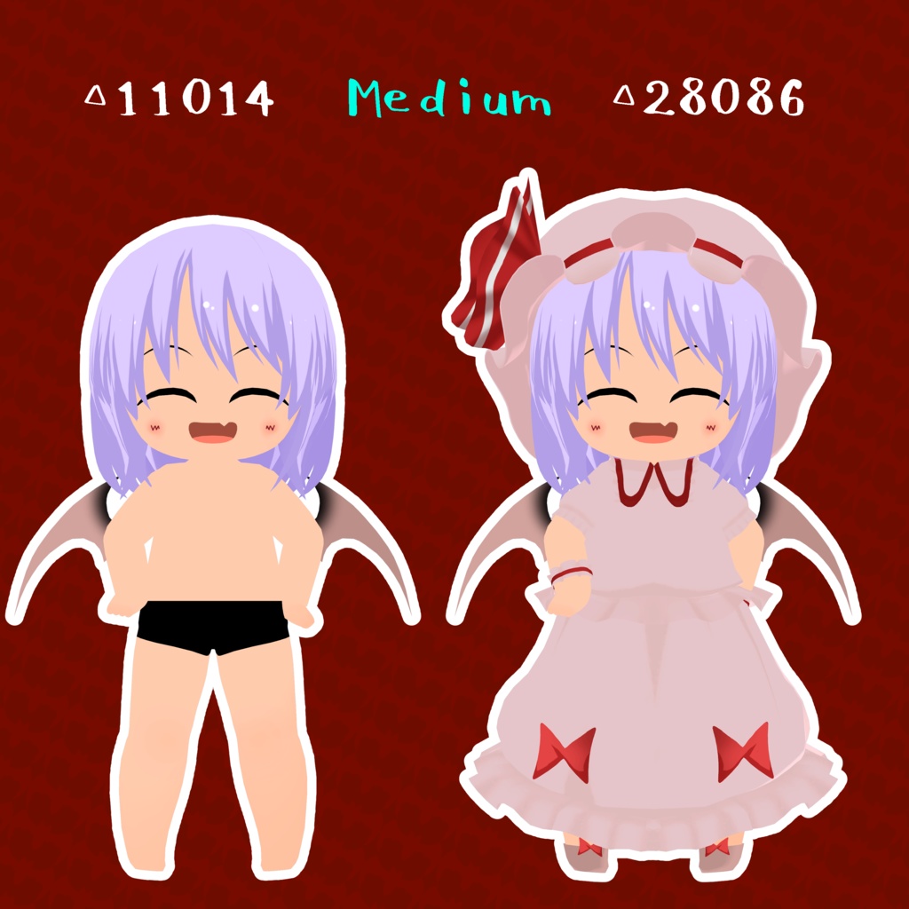 東方Project二次創作 れみりあ3Dモデル 「無償版あり」