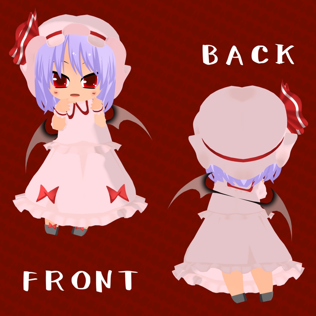 東方Project二次創作 れみりあ3Dモデル 「無償版あり」