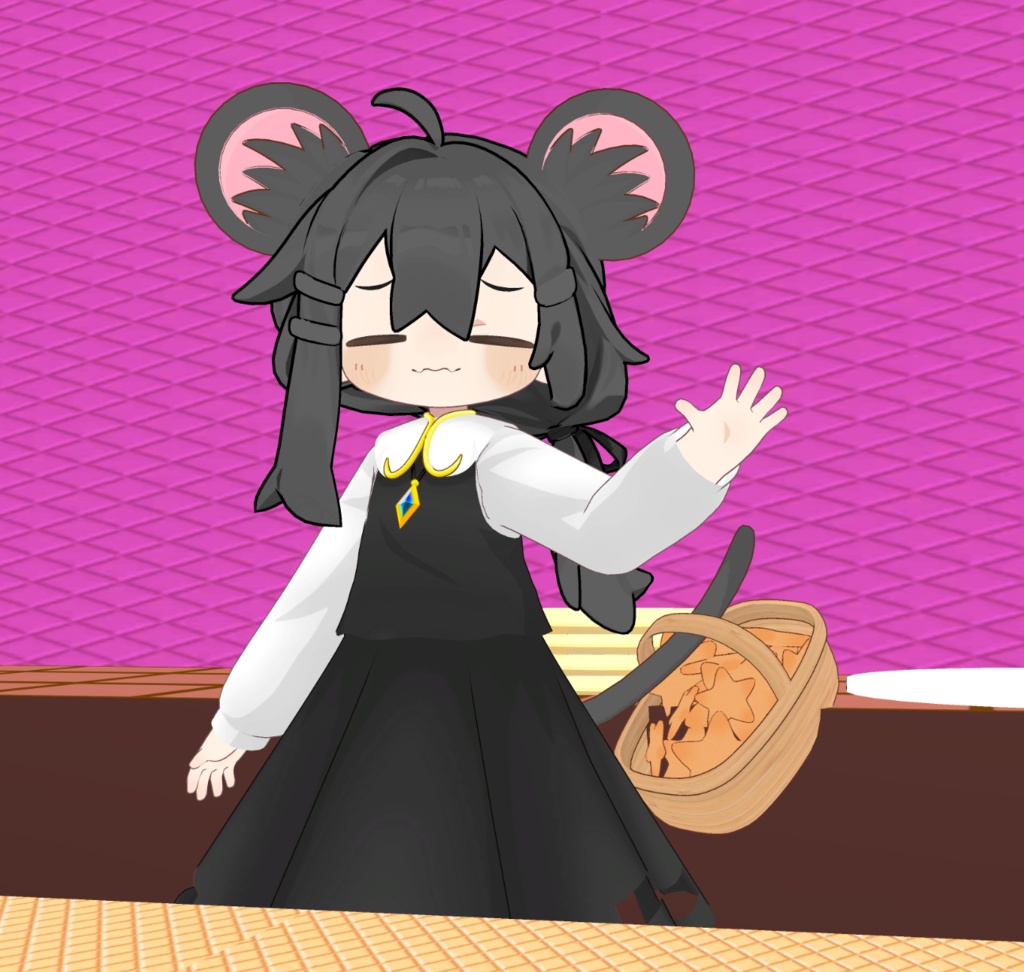 【まめひなた、ラスク、きなこ、ミルク Re対応】ナズーリン衣装+バスケット