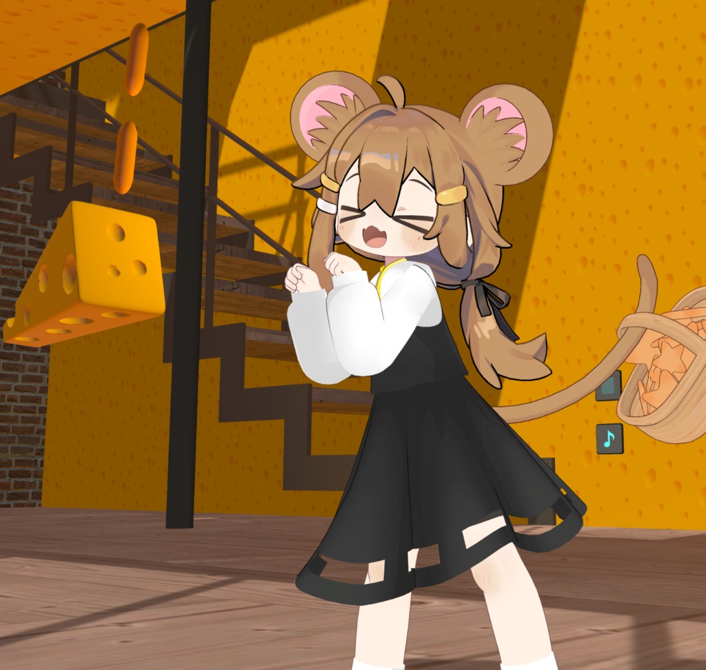 【まめひなた、ラスク、きなこ、ミルク Re対応】ナズーリン衣装+バスケット