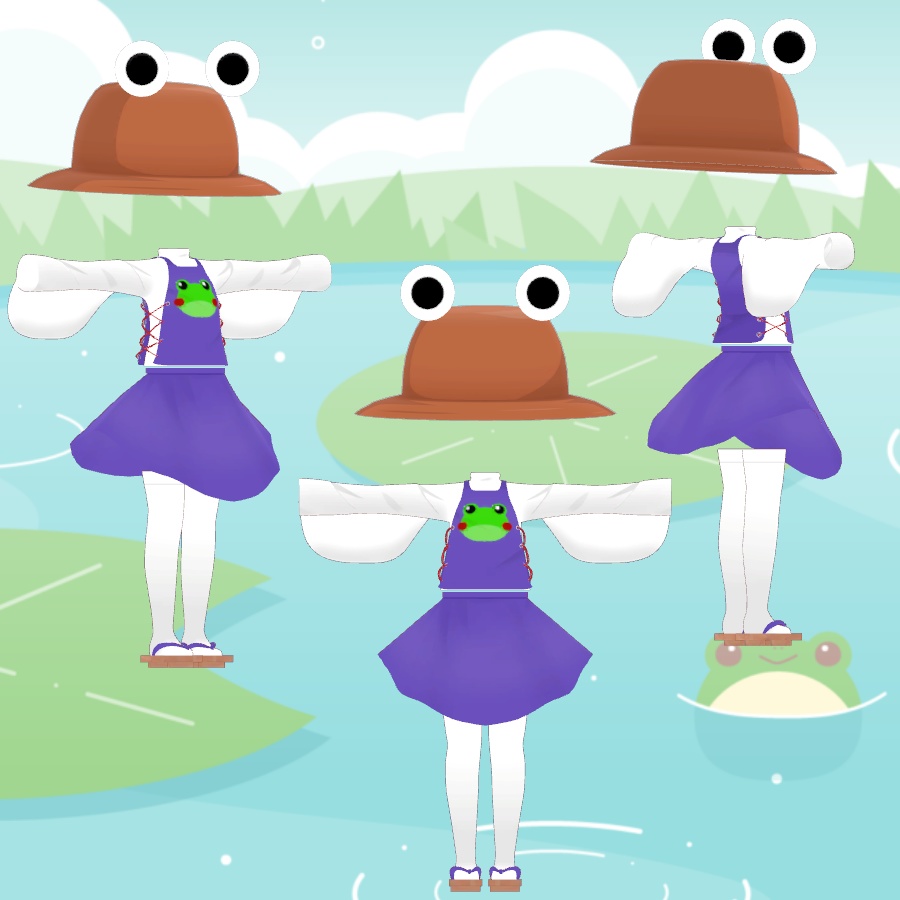 ケロケロ諏訪子衣装 「まめふれんず きなこ ラスク ミルクRE対応」