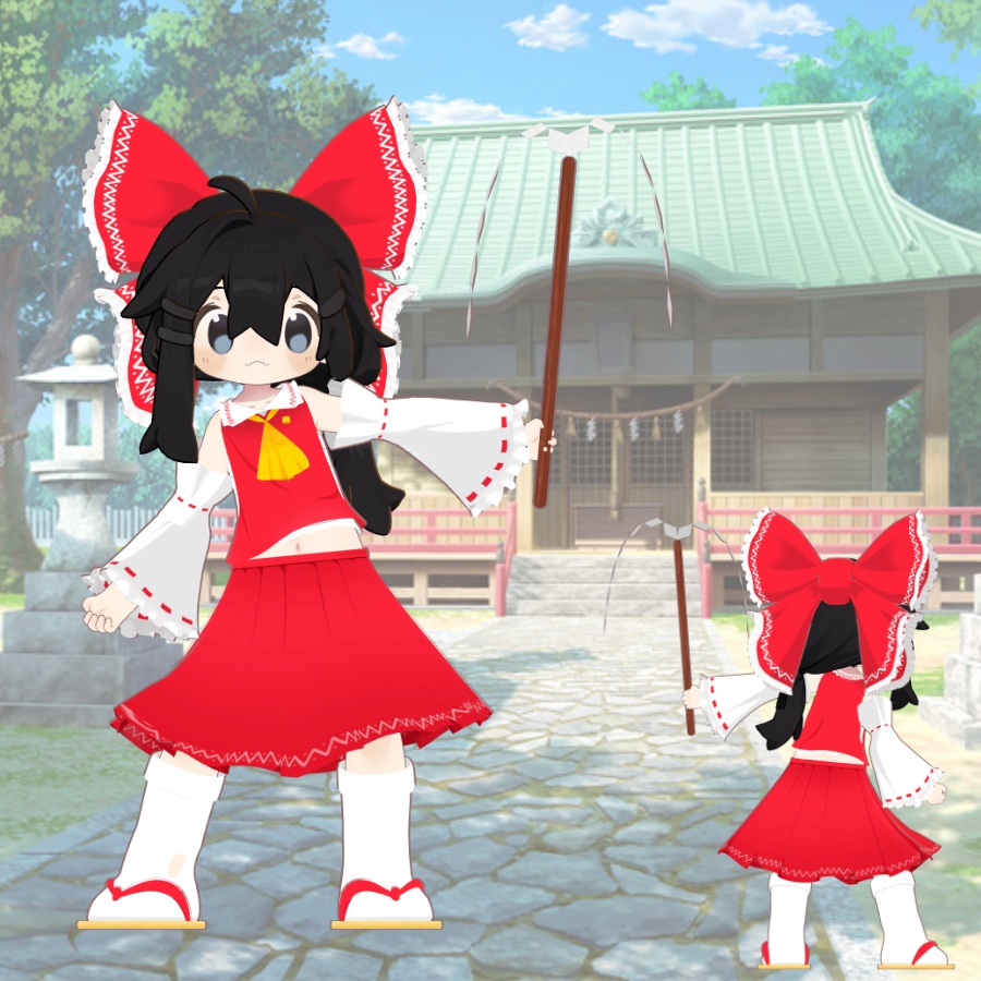「霊夢の紅白巫女衣装」 まめふれんず、きなこ、ラスク、ミルクRE対応