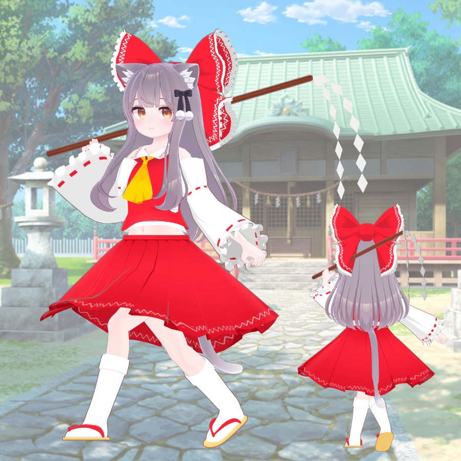 「霊夢の紅白巫女衣装」 まめふれんず、きなこ、ラスク、ミルクRE対応