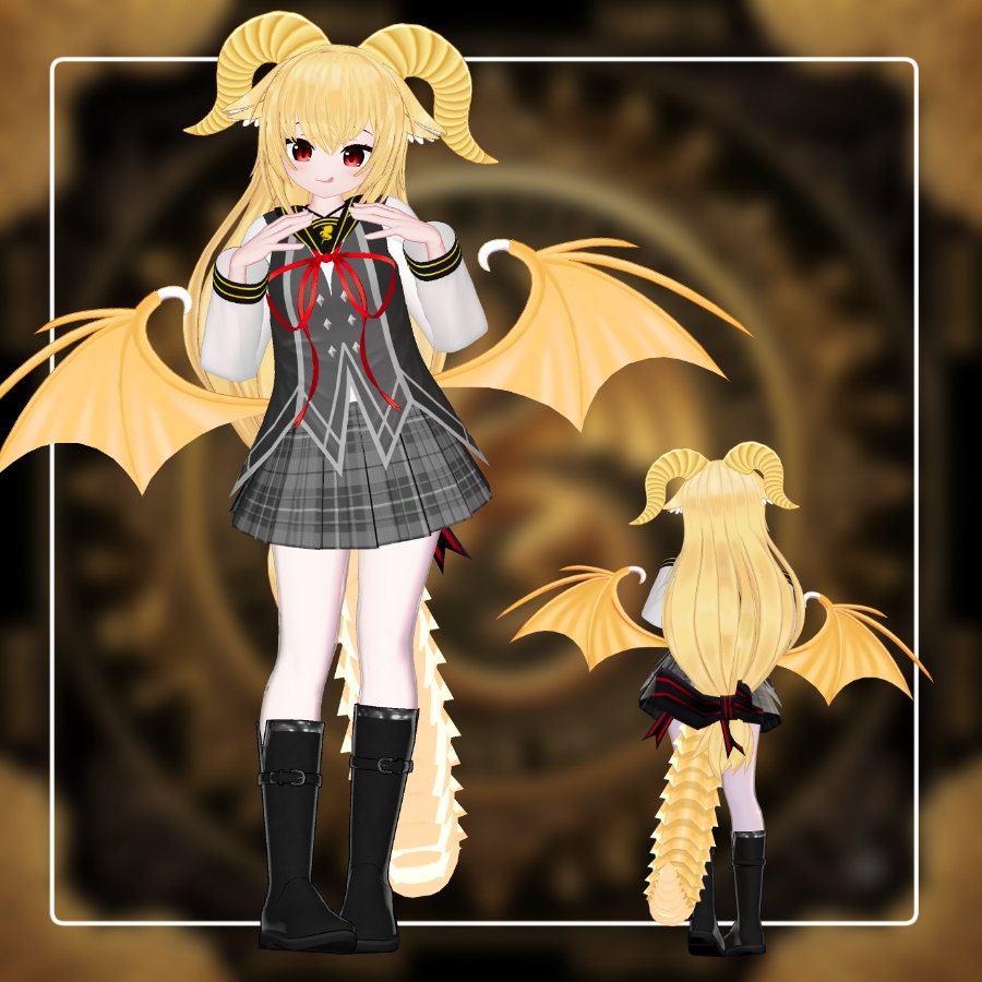 VRChat用オリジナル3Dモデル「令愛」ドラゴンのペットギミック付き 発売記念セール 3000 → 2000 8/7まで