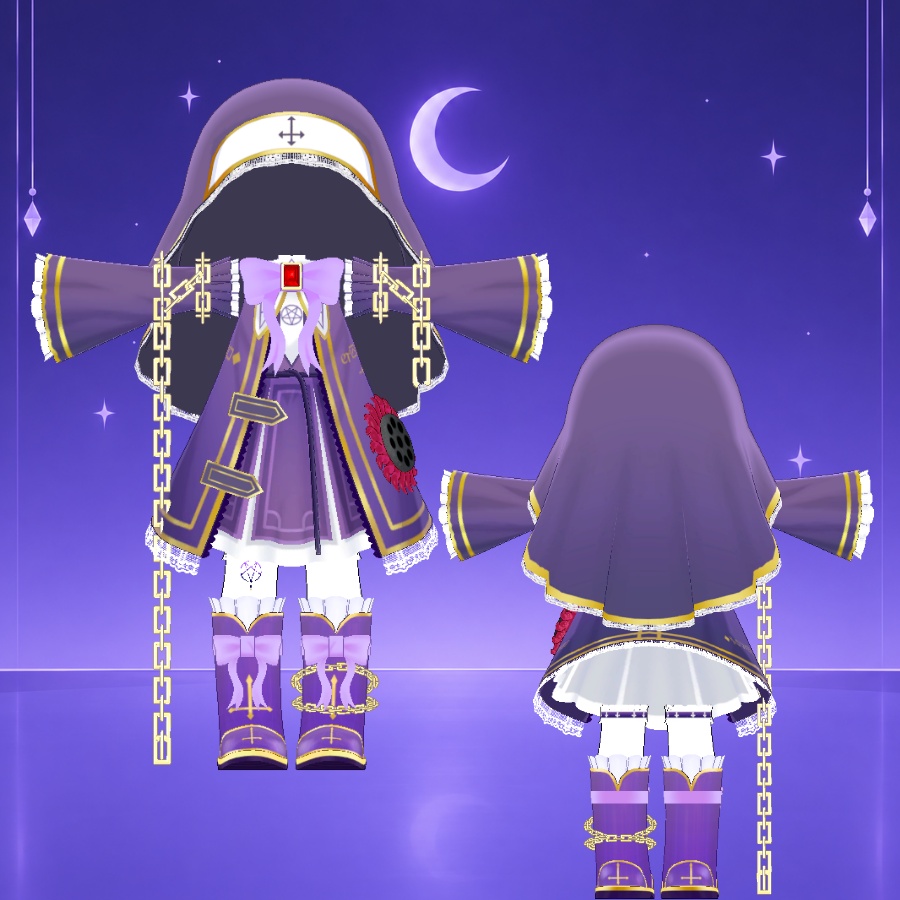 VRChat用オリジナル3Dモデル「邪教ちゃん」まめふれんず対応衣装有 10/26発売予定