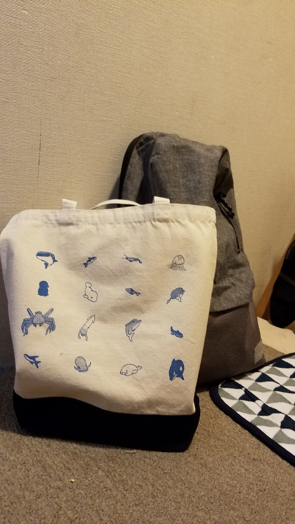 トートバッグ 「うみのいきもの」