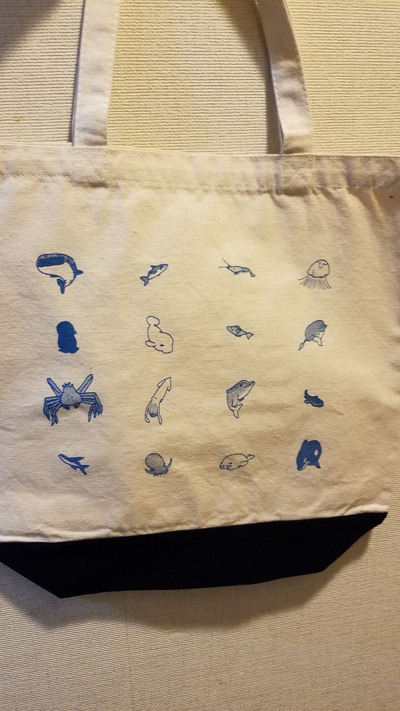 トートバッグ 「うみのいきもの」
