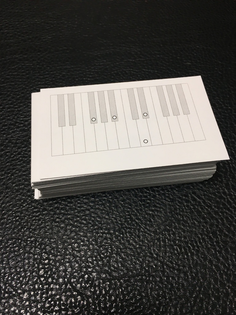 音楽理論 ピアノコードダイアグラム暗記カード 転回系版 印刷用pdf Moyomoyo21 Booth