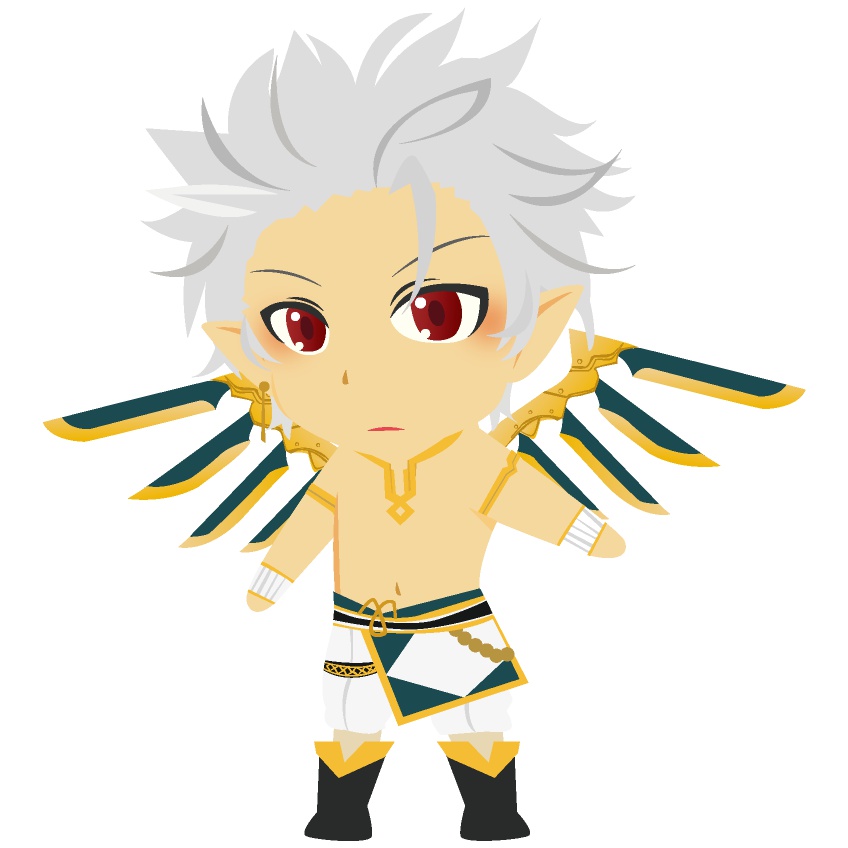 アクリルキーホルダー：鈍器の男性精霊