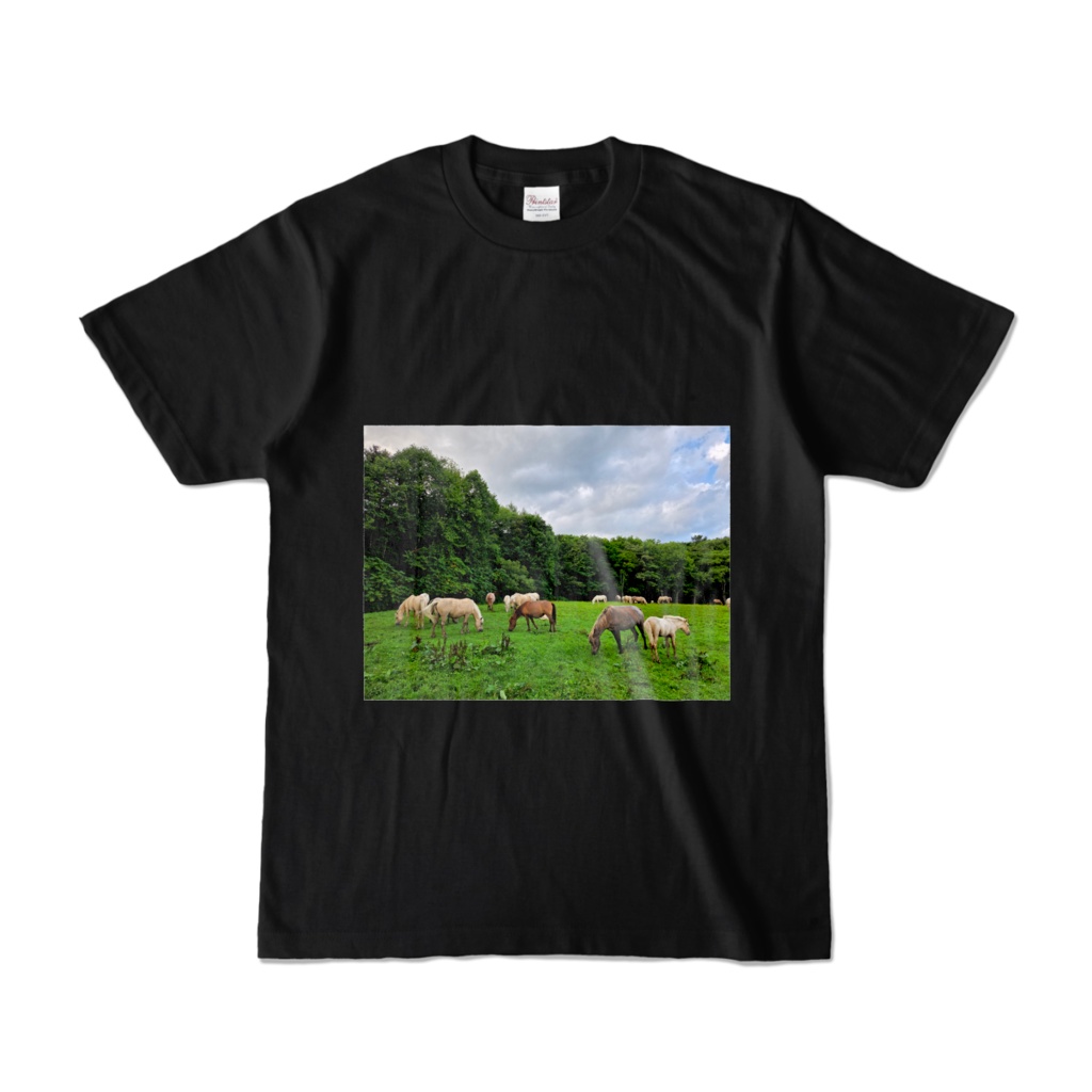 夏の牧場Tシャツ(ブラック)