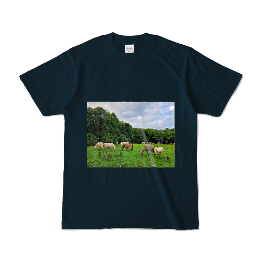 夏の牧場Tシャツ(ネイビー)