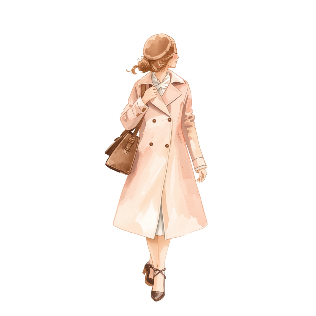 Pink Vintage Journey|アンティーク旅行クリップアート12点セット(ピンク)
