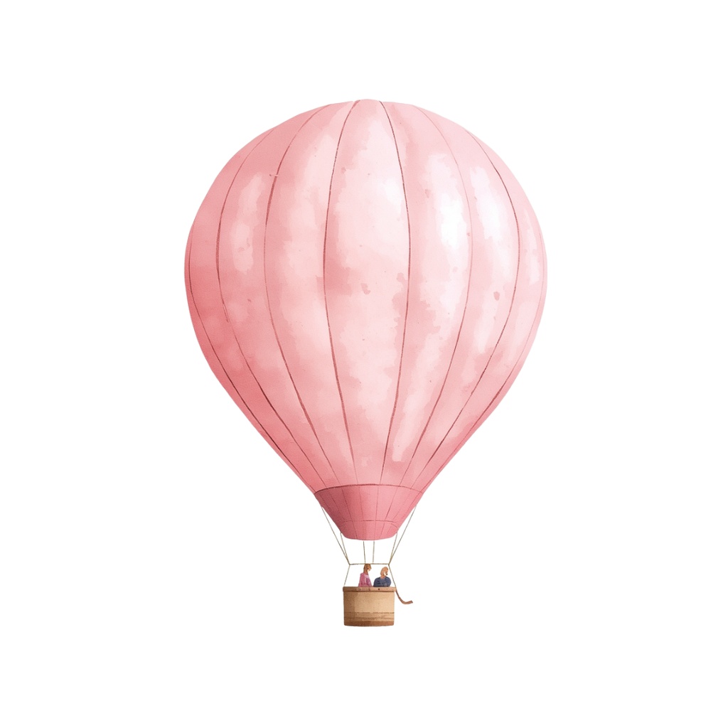 Pink Vintage Journey|アンティーク旅行クリップアート12点セット(ピンク)