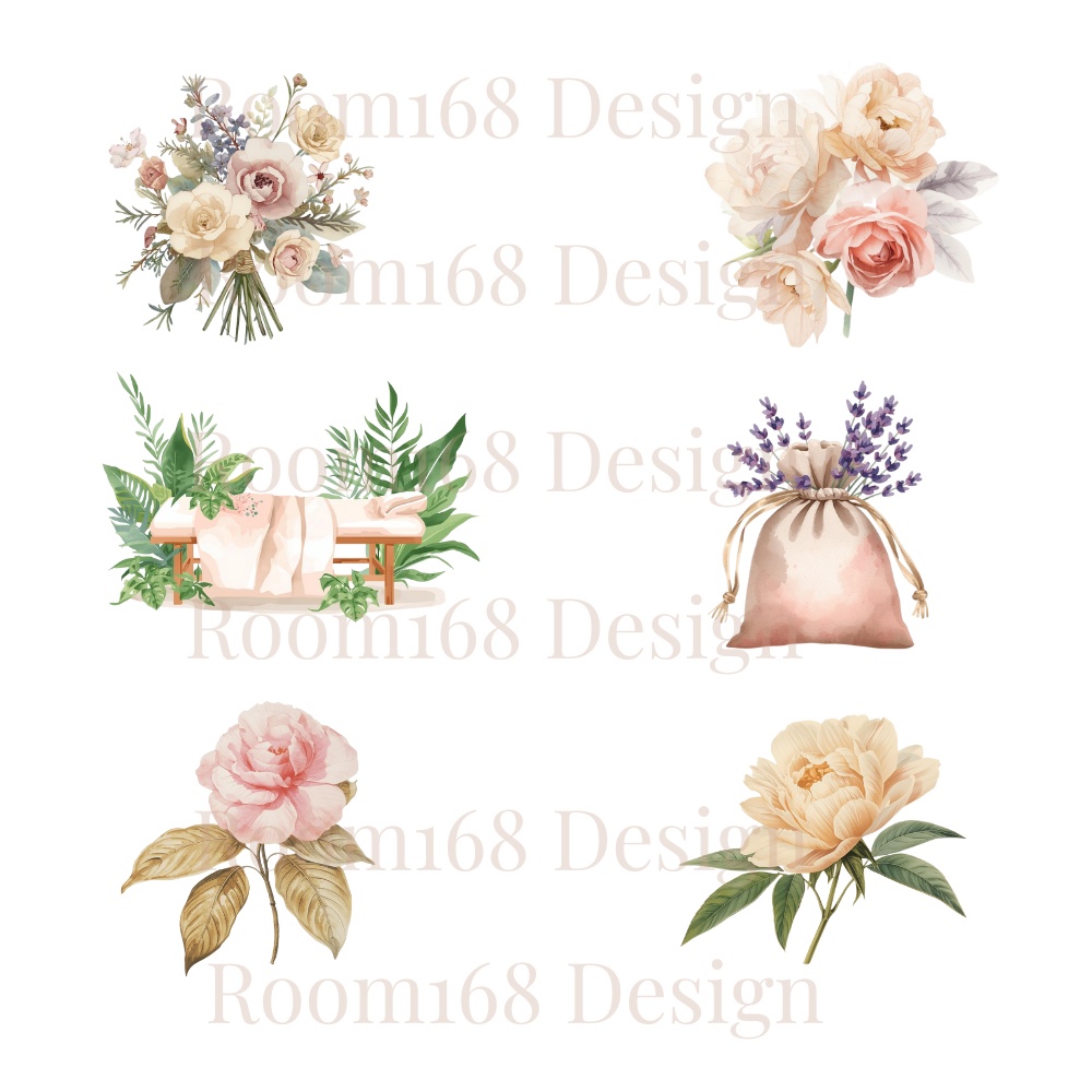 癒しのスパクリップアート コレクション 全24点(Canva用)