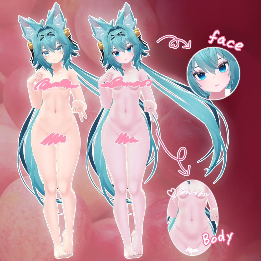 복숭아 메이크업_Peach makeup+body+eye_Texture_Rindo