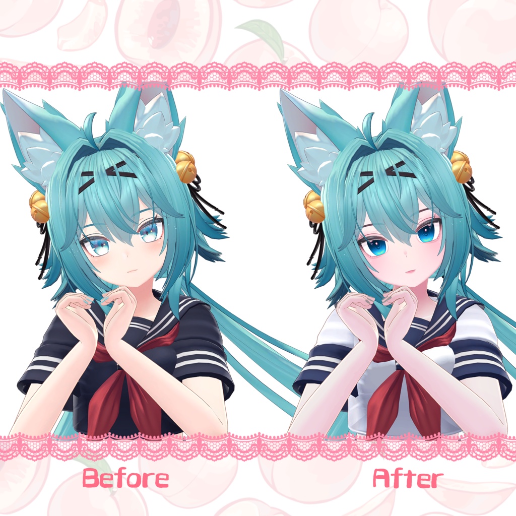 복숭아 메이크업_Peach makeup+body+eye_Texture_Rindo