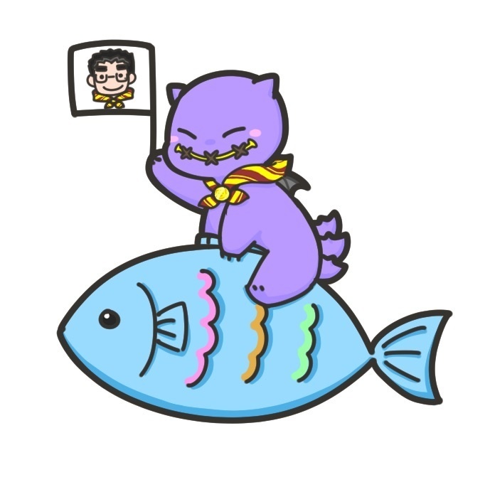 エビルちゃんとお魚アクリルキーホルダー