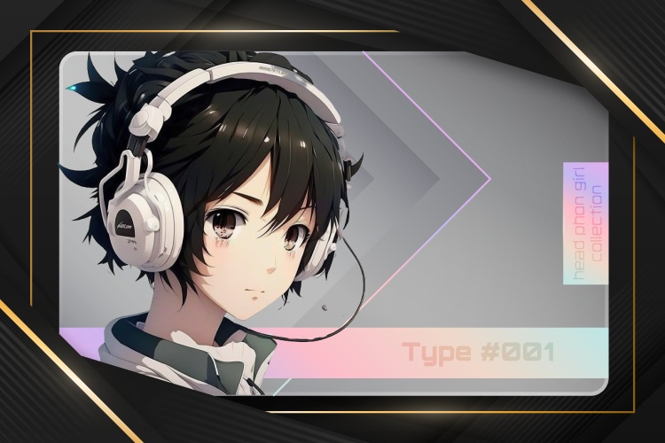 【限定NFT付き】ヘッドフォンガール #001 アクリルキーホルダー