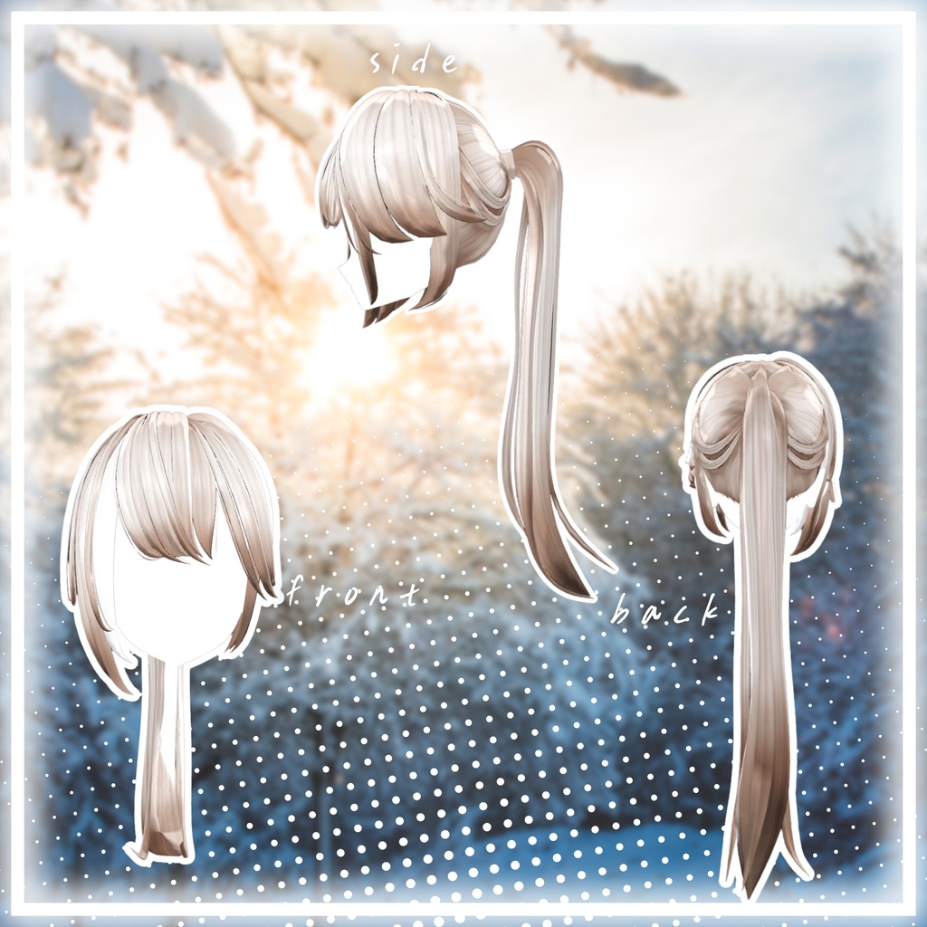 【5avatar】SnowlinePonytail