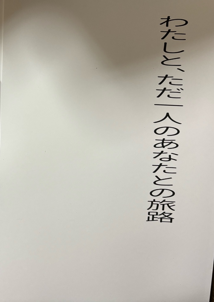 わたしと、ただ一人のあなたとの旅路