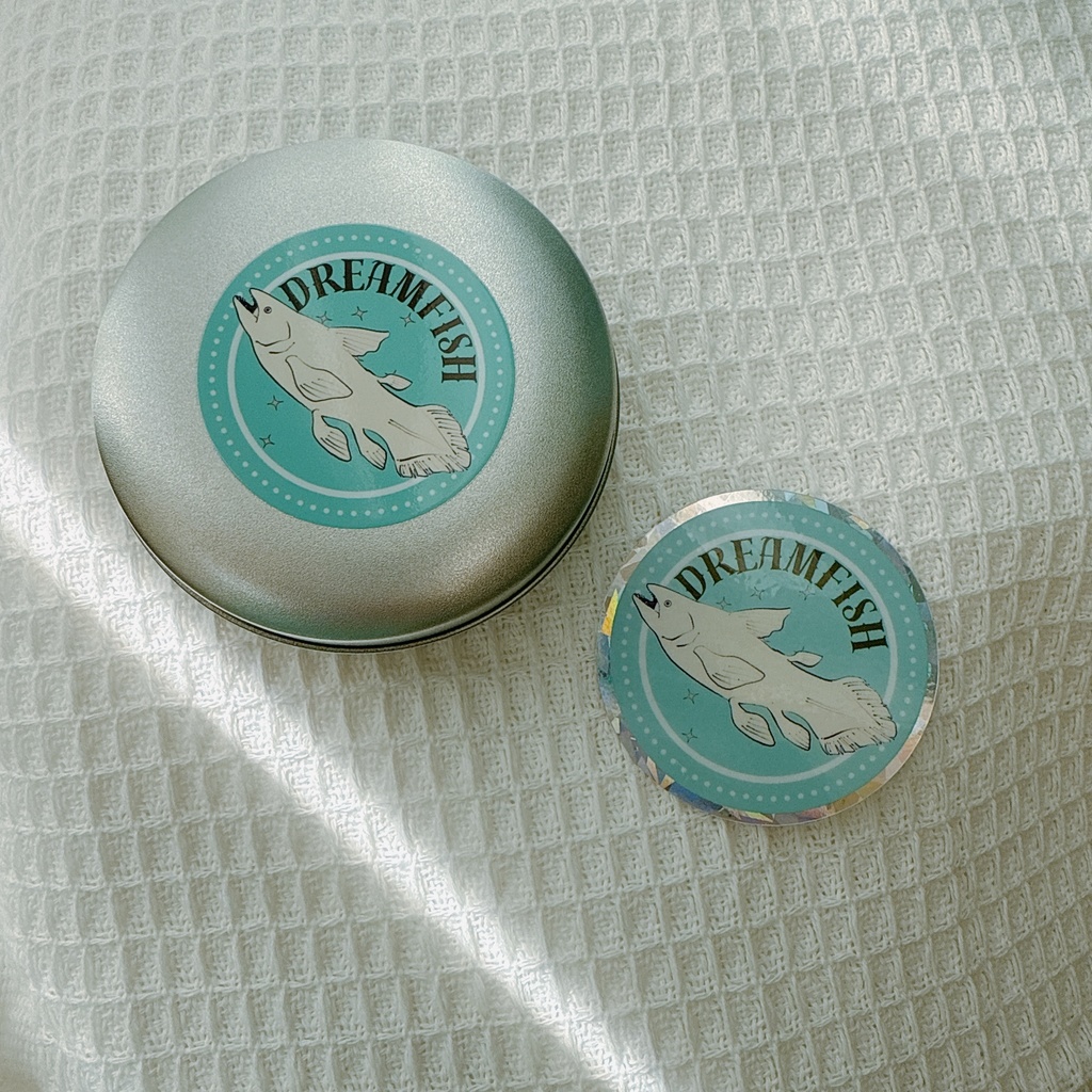 シーラカンスのラウンド缶/ステッカー