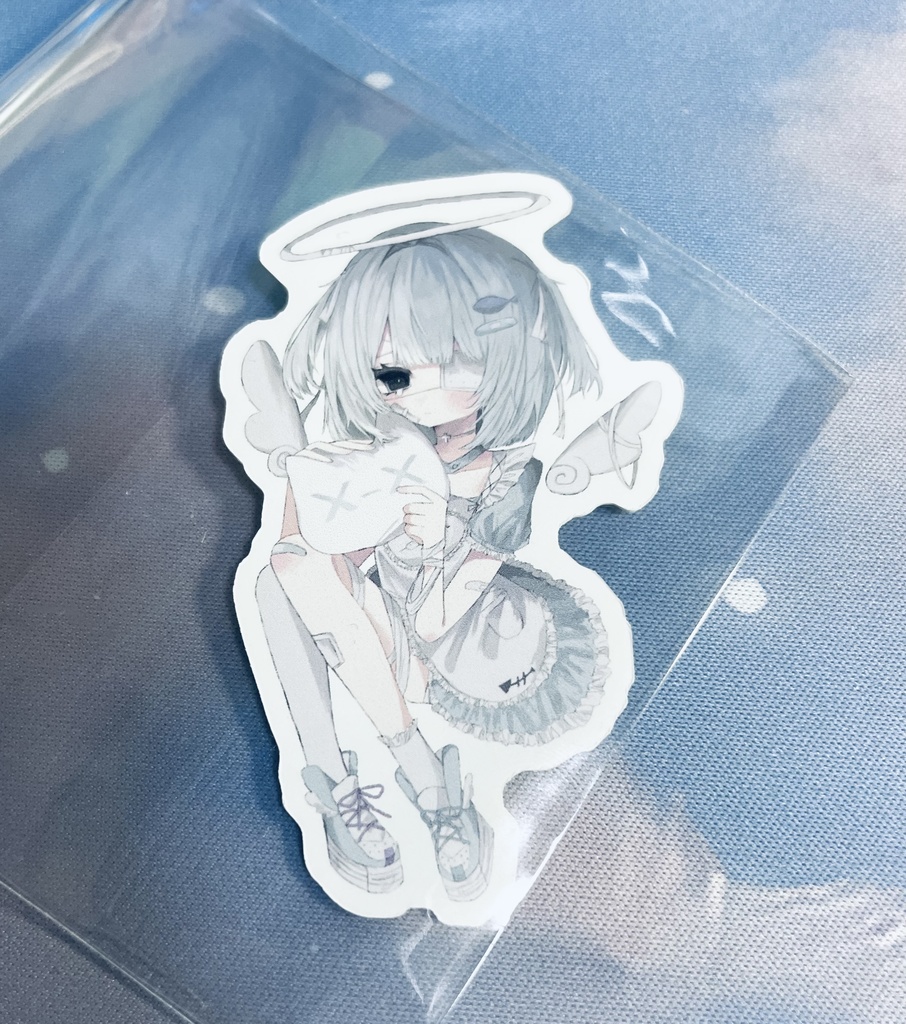 よわいさかな x-x 『#かわいそうはかわいい』コラボステッカー