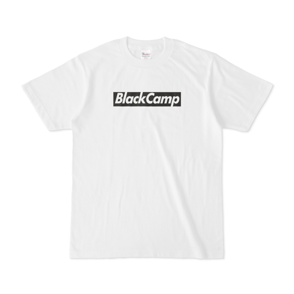 Tシャツ - BLACK CAMPバナーロゴ白