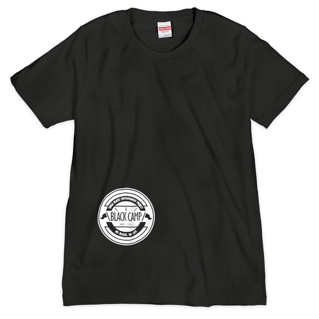 シルクスクリーンTシャツ - BLACK CAMPサークルロゴ