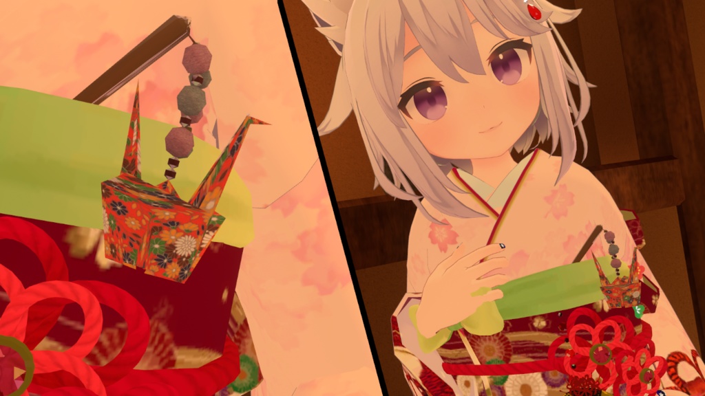 【ModularAvatar対応】餅花かんざし -MochihanaKanzasi-