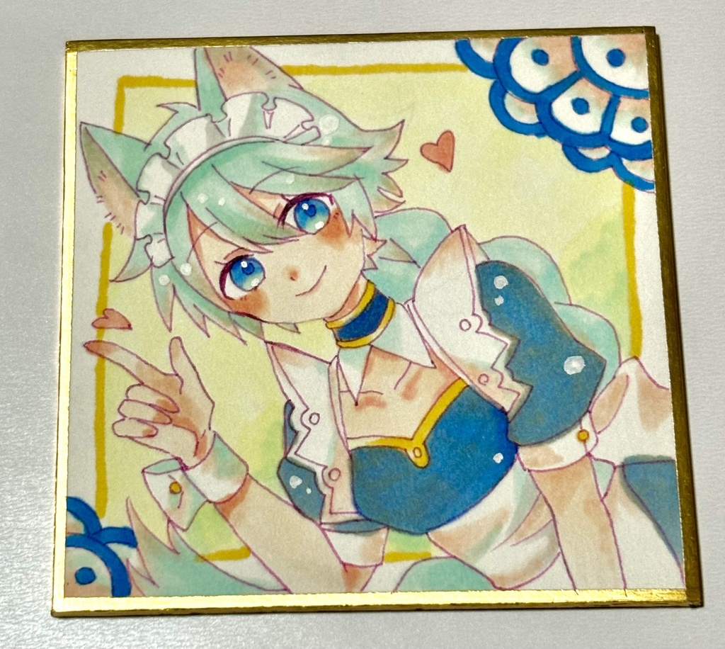 豆色紙イラスト(ニケ)