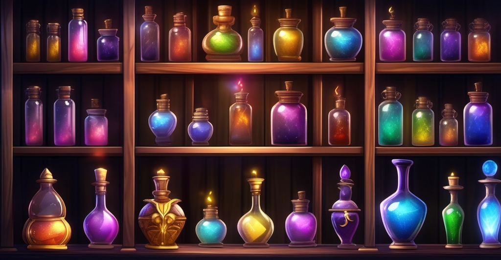 【TRPG/ゲーム素材】魔法のポーション・素材セット（透過背景・24種）