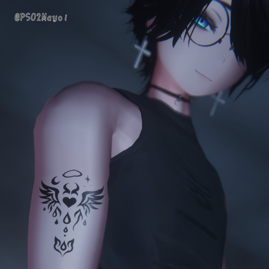 〖VRC〗Avatar Tatoo texture ” Fallen Grace