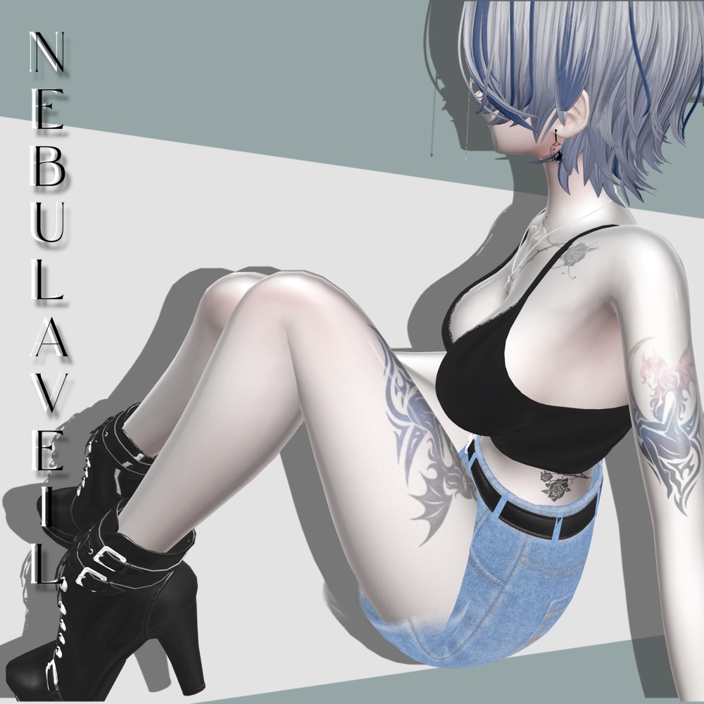 〖VRC〗Avatar Tatoo texture ” NEBULA VEIL