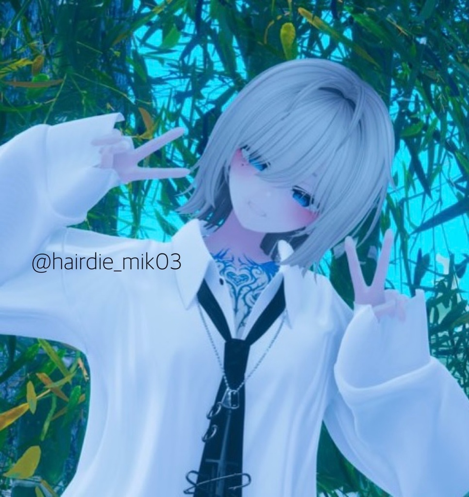 〖VRC〗Avatar Tatoo texture ” Rosa Nocturna Crest