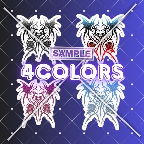 〖VRC〗Avatar Tatoo texture ” Rosa Nocturna Crest